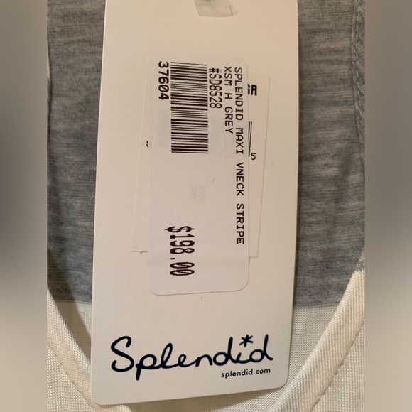 Splendid - Women’s Luna Lake heather grey striped maxi dress (x-small) - Picture 8 of 8